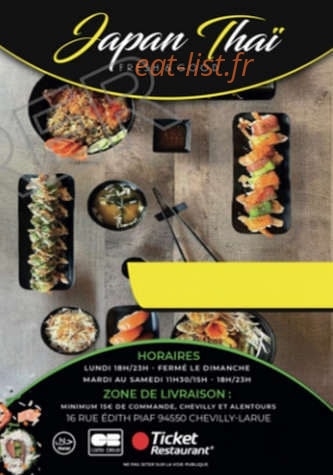 Japan Thaï — carte page 1