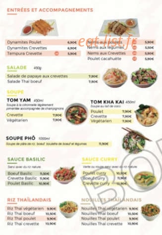 Japan Thaï — carte page 2