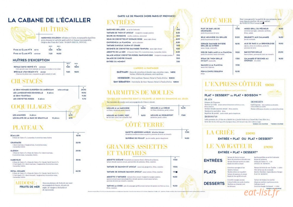 La Criée — carte page 6
