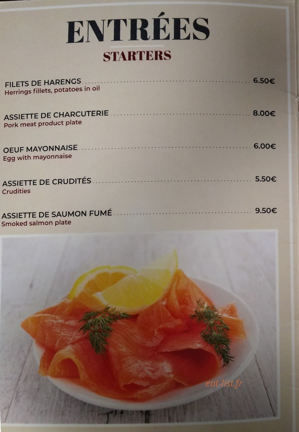 Les Maraîchers — carte page 1