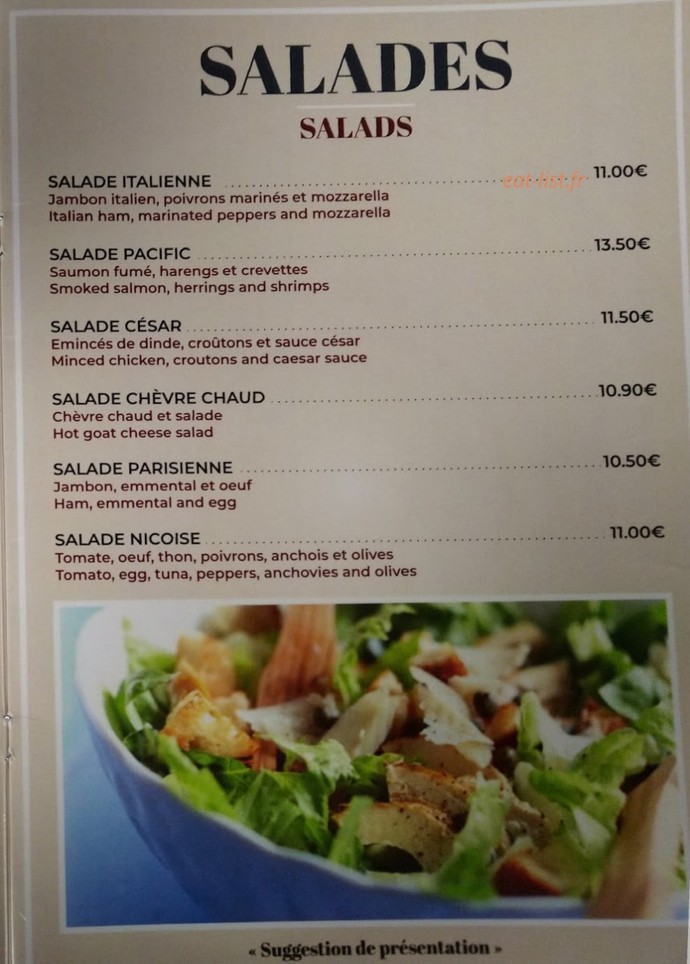 Les Maraîchers — carte page 2