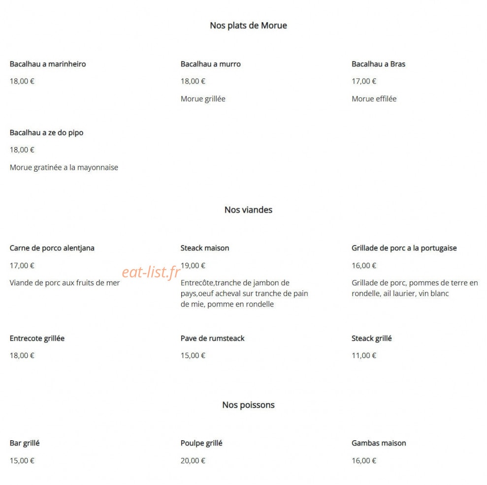 Modern Bar — carte page 2
