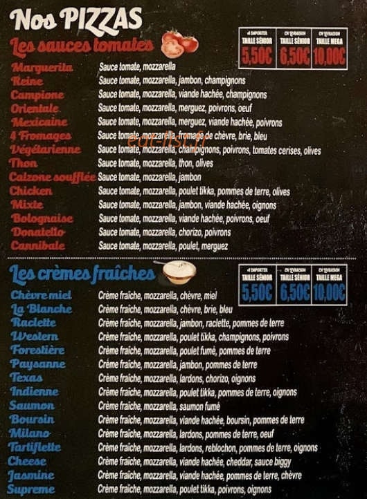 Pavarotti pizza — carte page 2