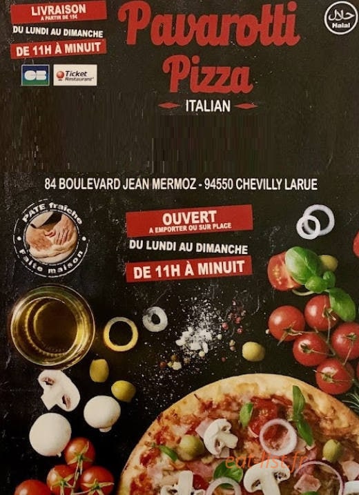 Pavarotti pizza — carte page 1