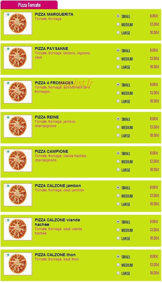 Sandwicherie Maiga — carte page 11