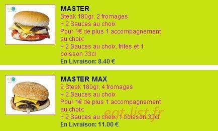Sandwicherie Maiga — carte page 4