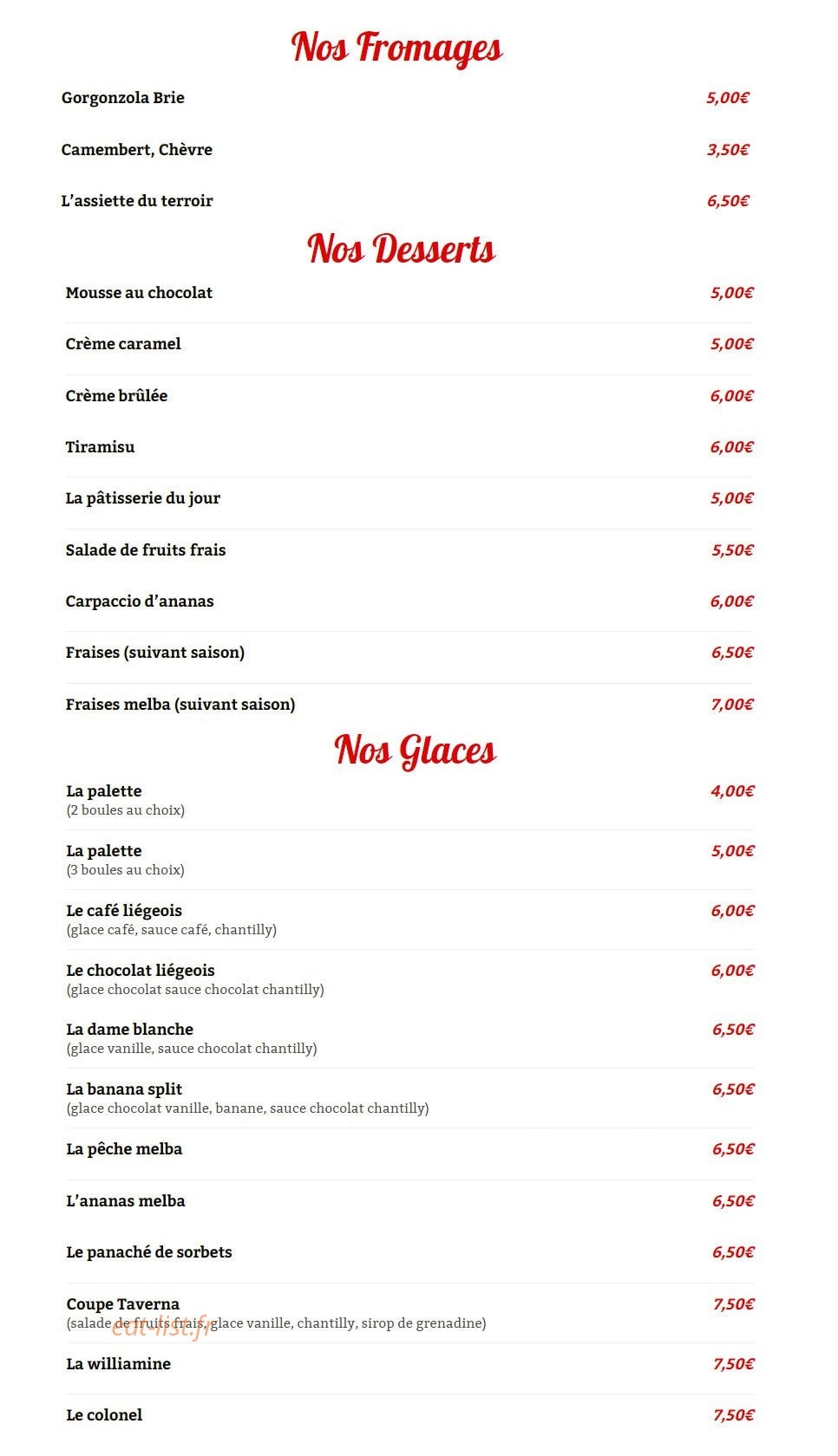 Taverna Grill — carte page 5