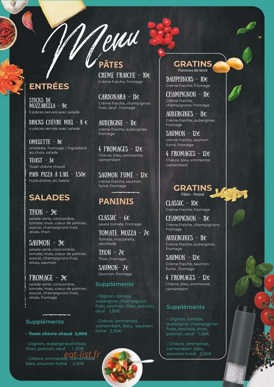 Armon Pizza — carte page 2