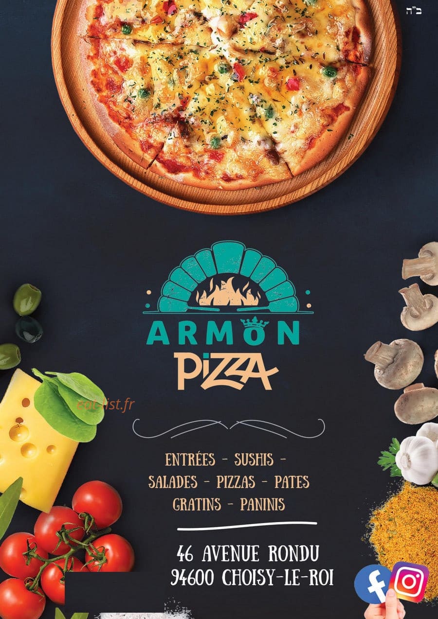 Armon Pizza — carte page 1