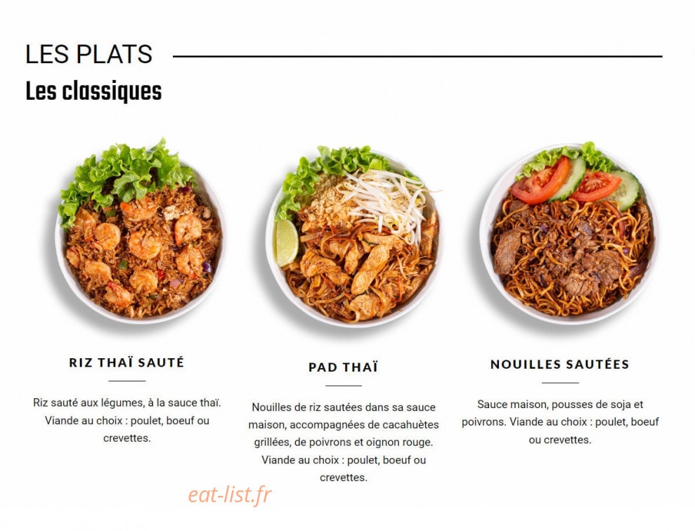 Bangkok Factory — carte page 2