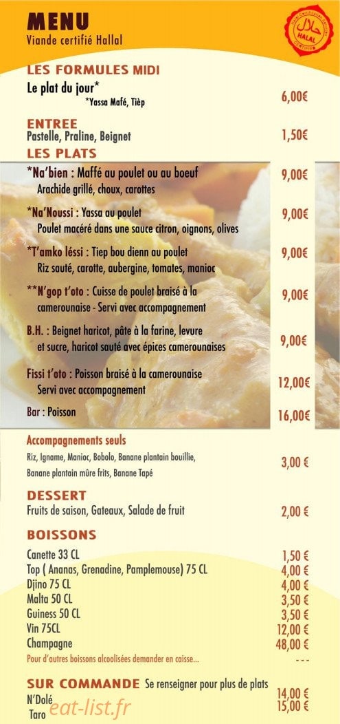 Chez Pauline — carte page 2