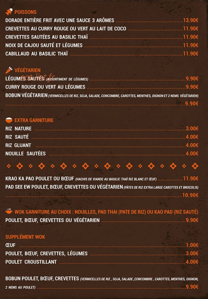 Khao Thaï — carte page 2
