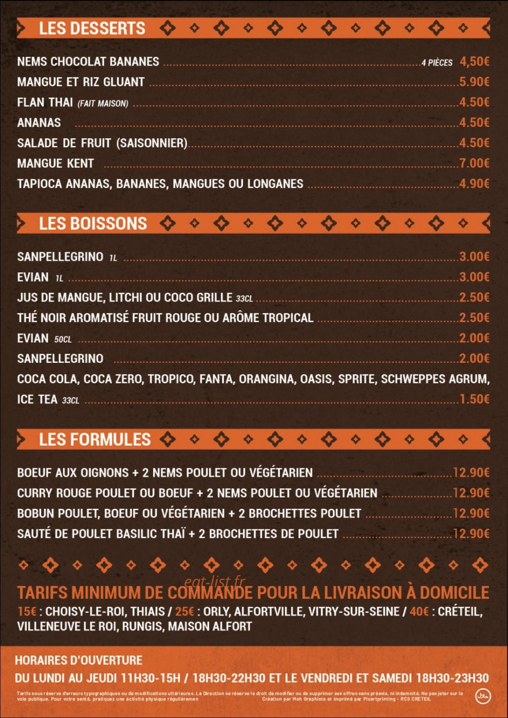 Khao Thaï — carte page 3