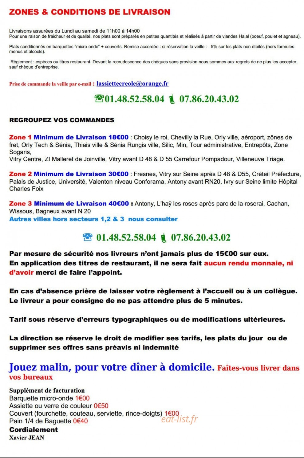 L'assiette Créole — carte page 3