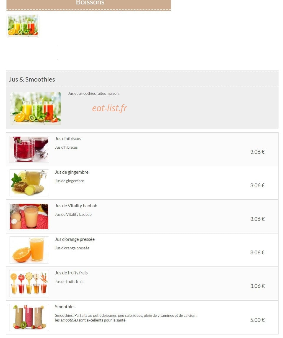 Les Saveurs D'elisee — carte page 5