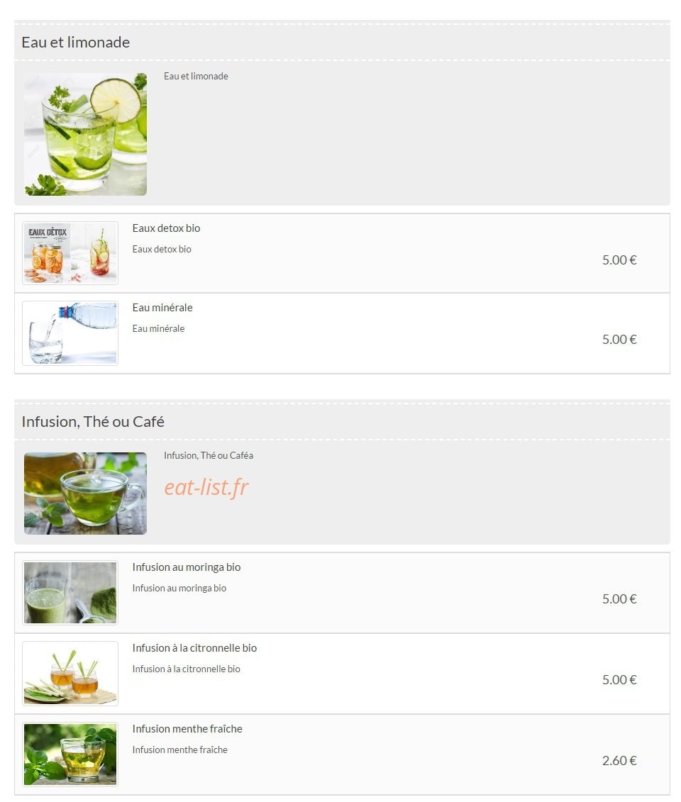 Les Saveurs D'elisee — carte page 6