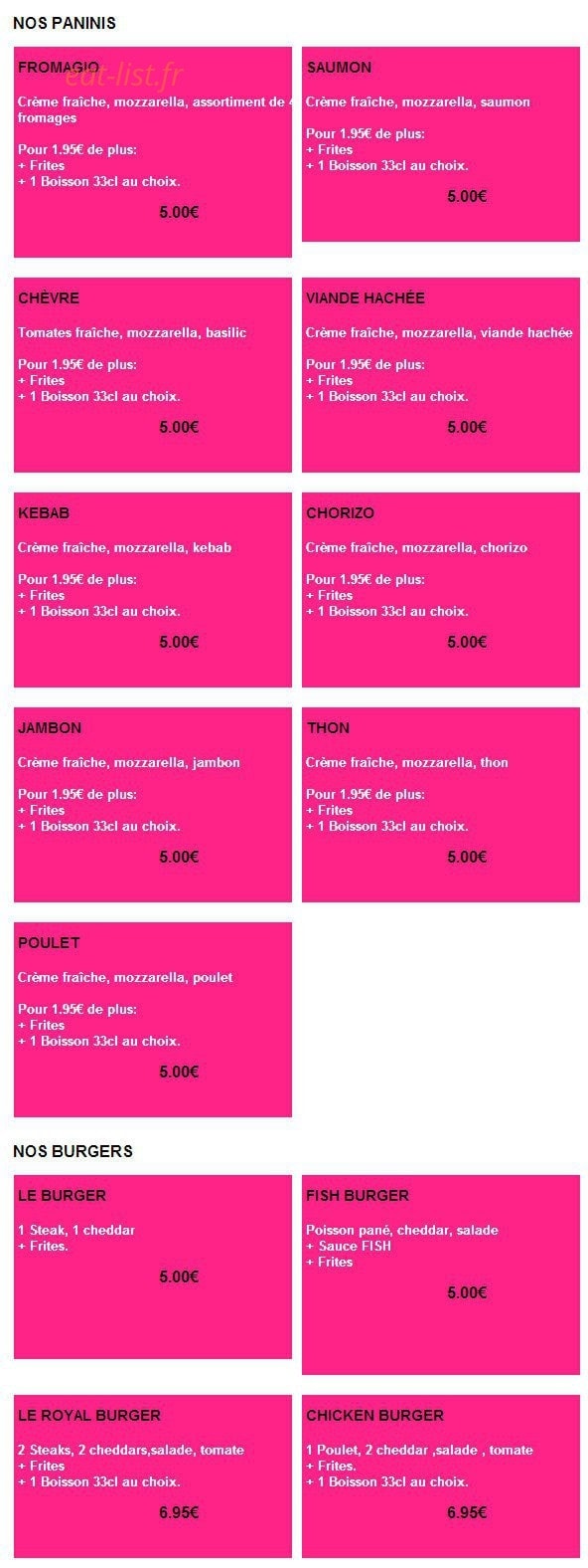 Love Pizza — carte page 8
