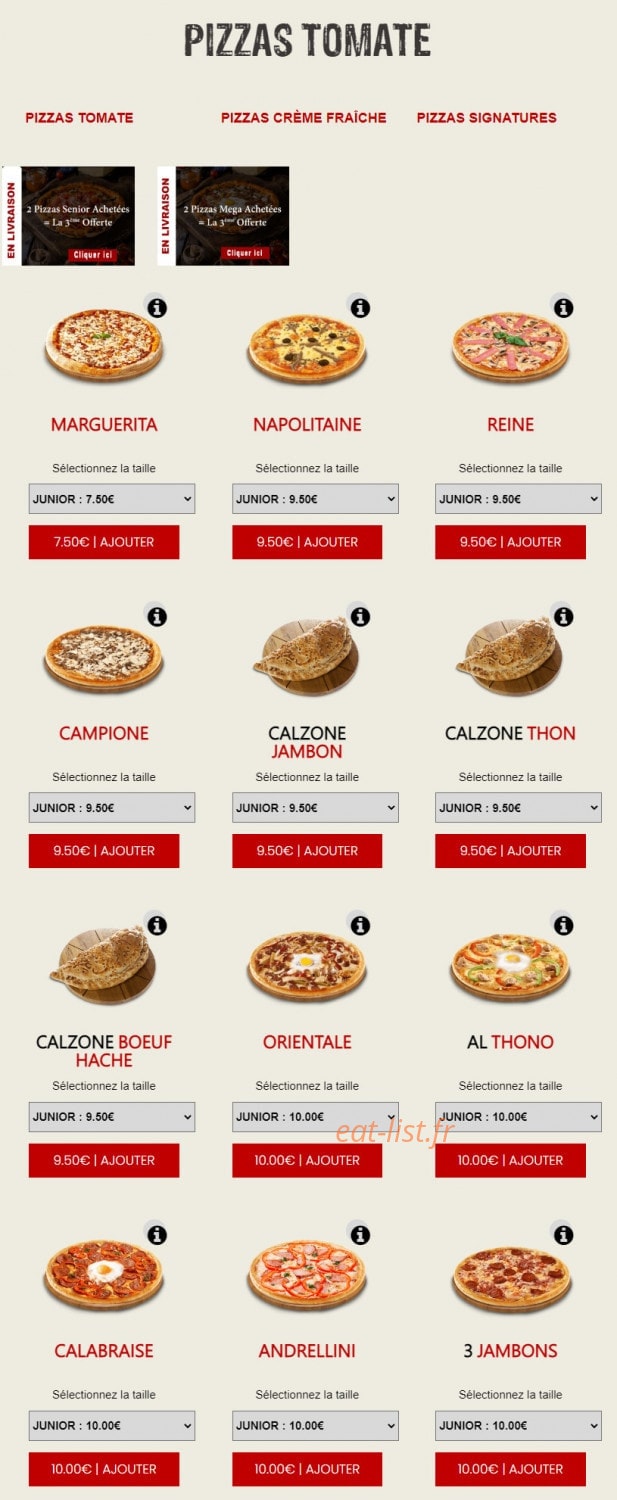 Maestro Pizza — carte page 4