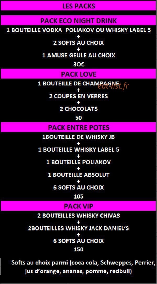 Night Drink — carte page 5
