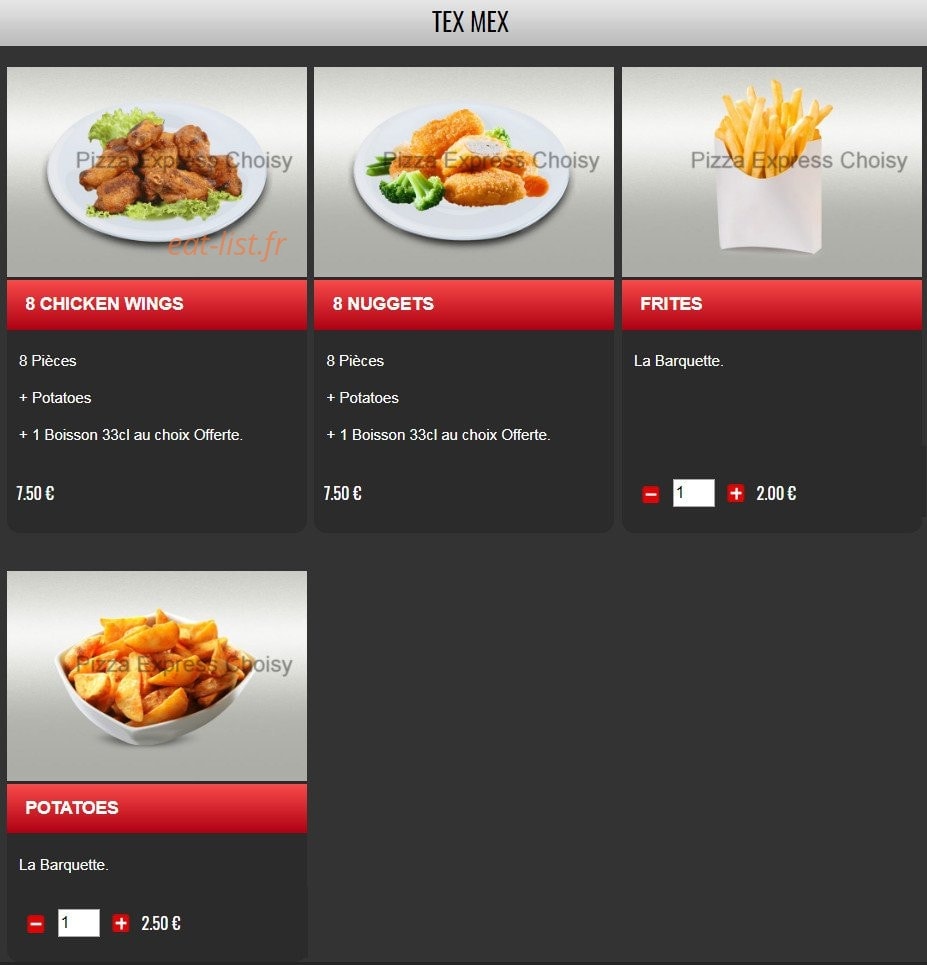 Pizza Express — carte page 16