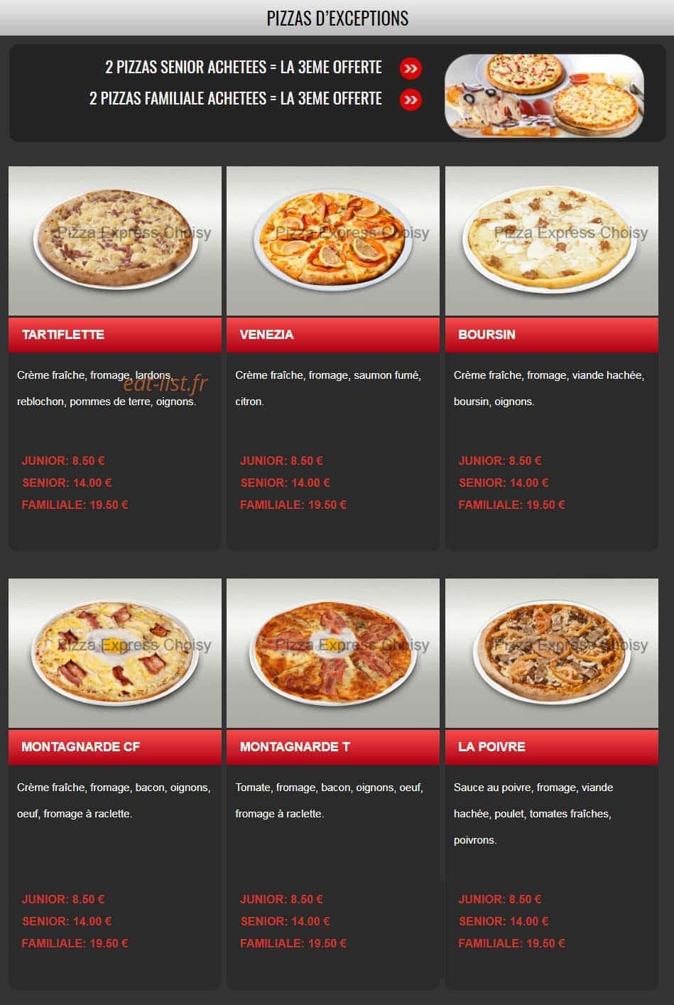 Pizza Express — carte page 8