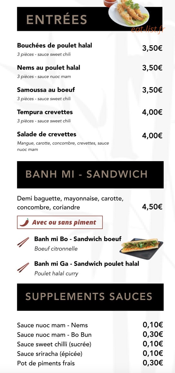 Saigon Season — carte page 2