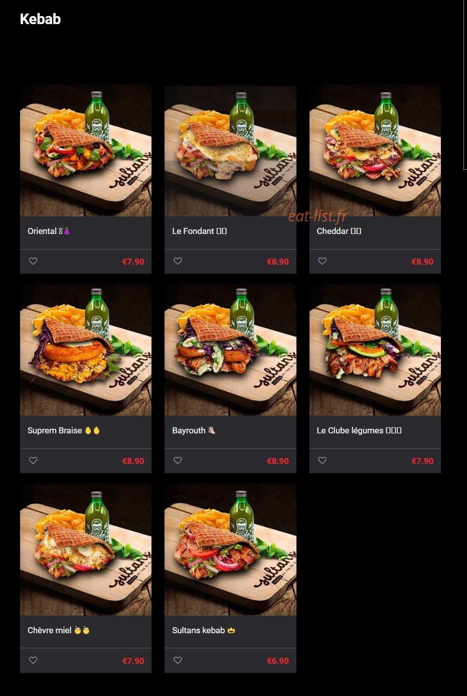 Sultan's — carte page 1