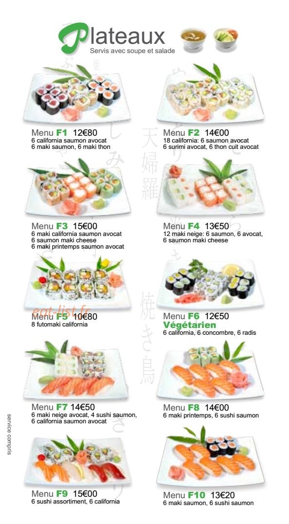Zaki Sushi — carte page 7