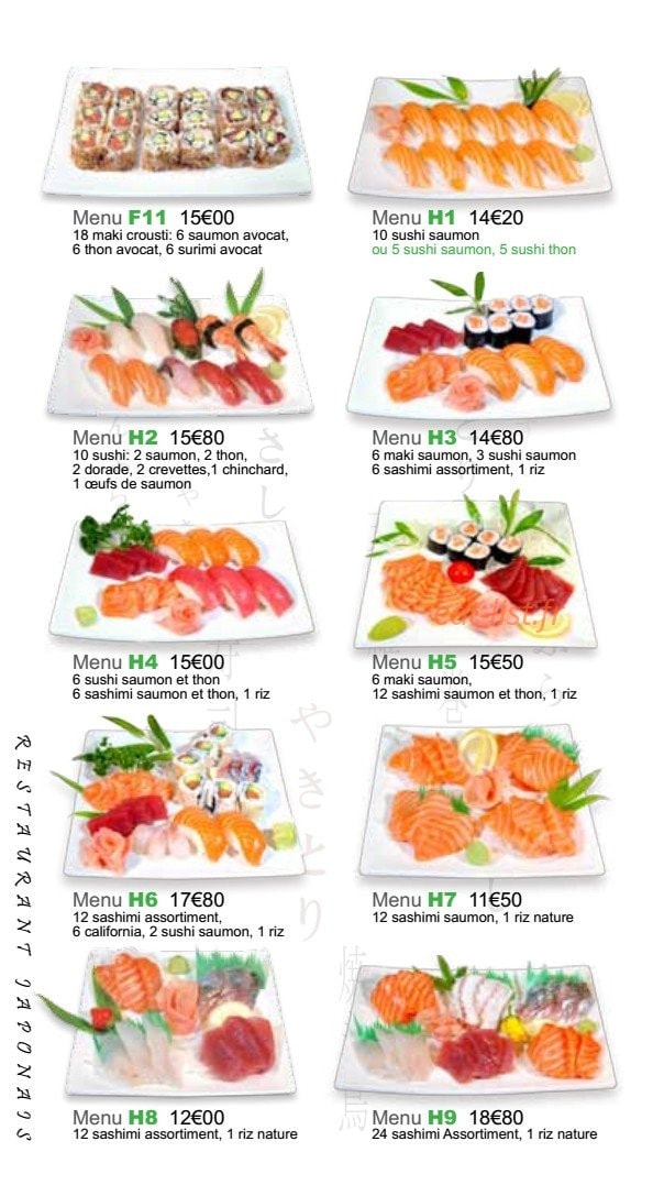 Zaki Sushi — carte page 8