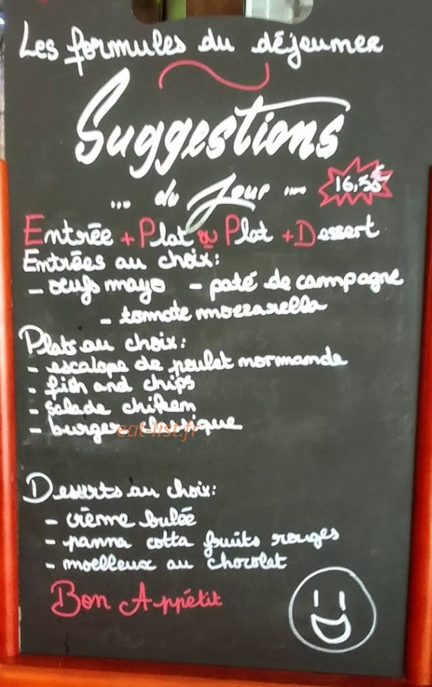 Bistrot l'horizon — carte page 1