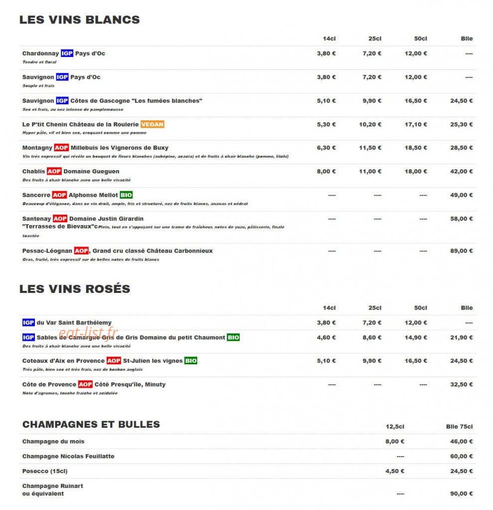 Café de la Gare — carte page 6