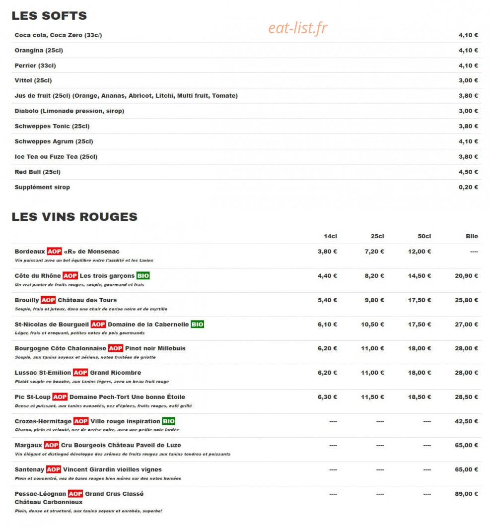 Café de la Gare — carte page 5