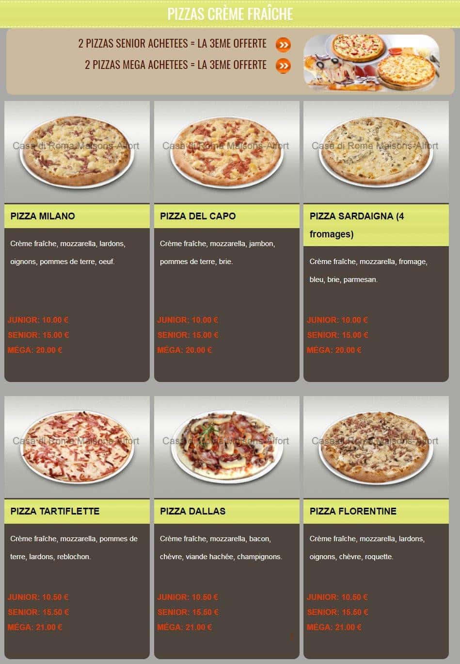 Casa Pizza Ro-Ma — carte page 7