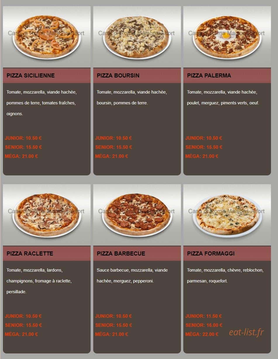 Casa Pizza Ro-Ma — carte page 5