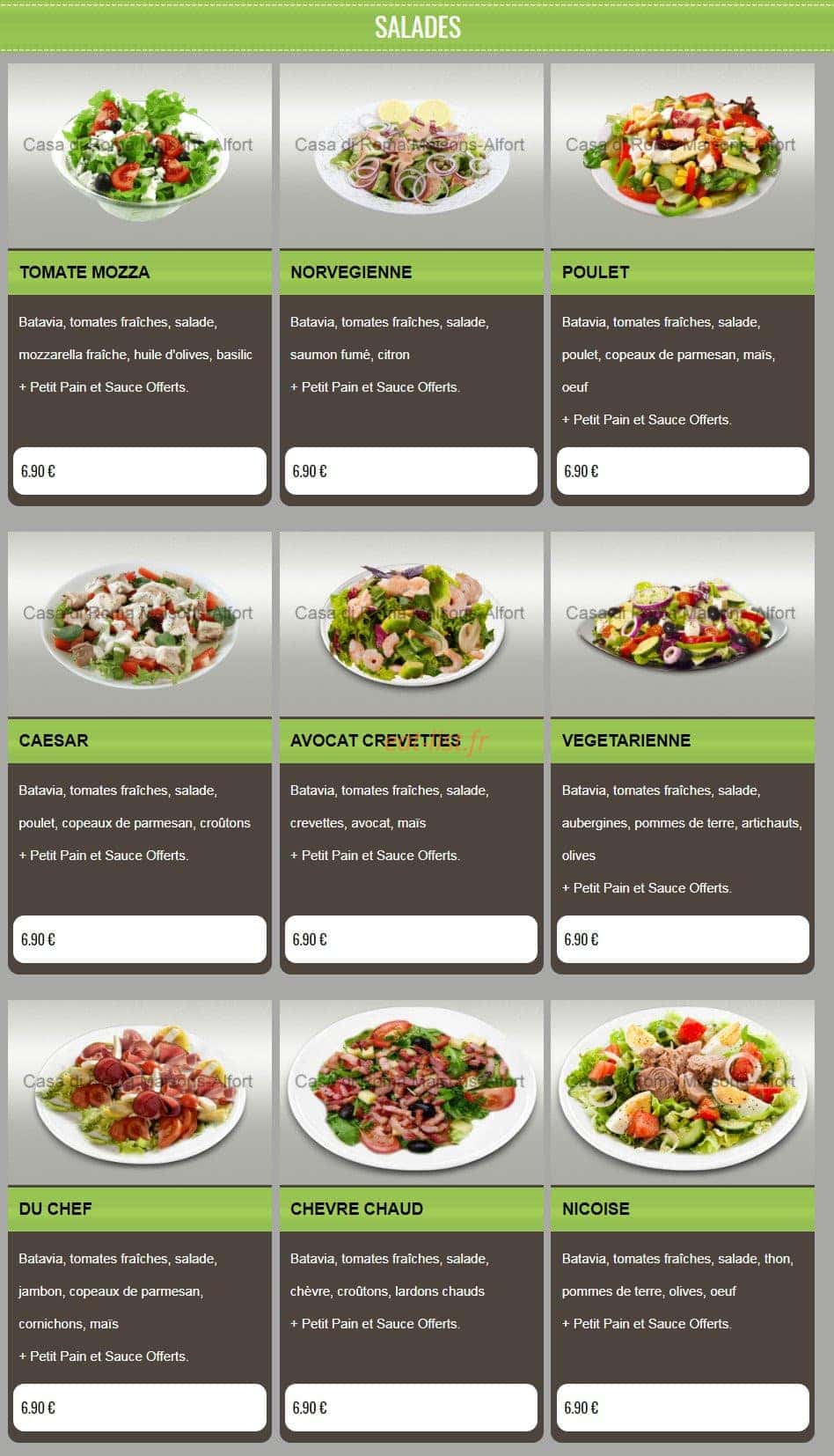 Casa Pizza Ro-Ma — carte page 15