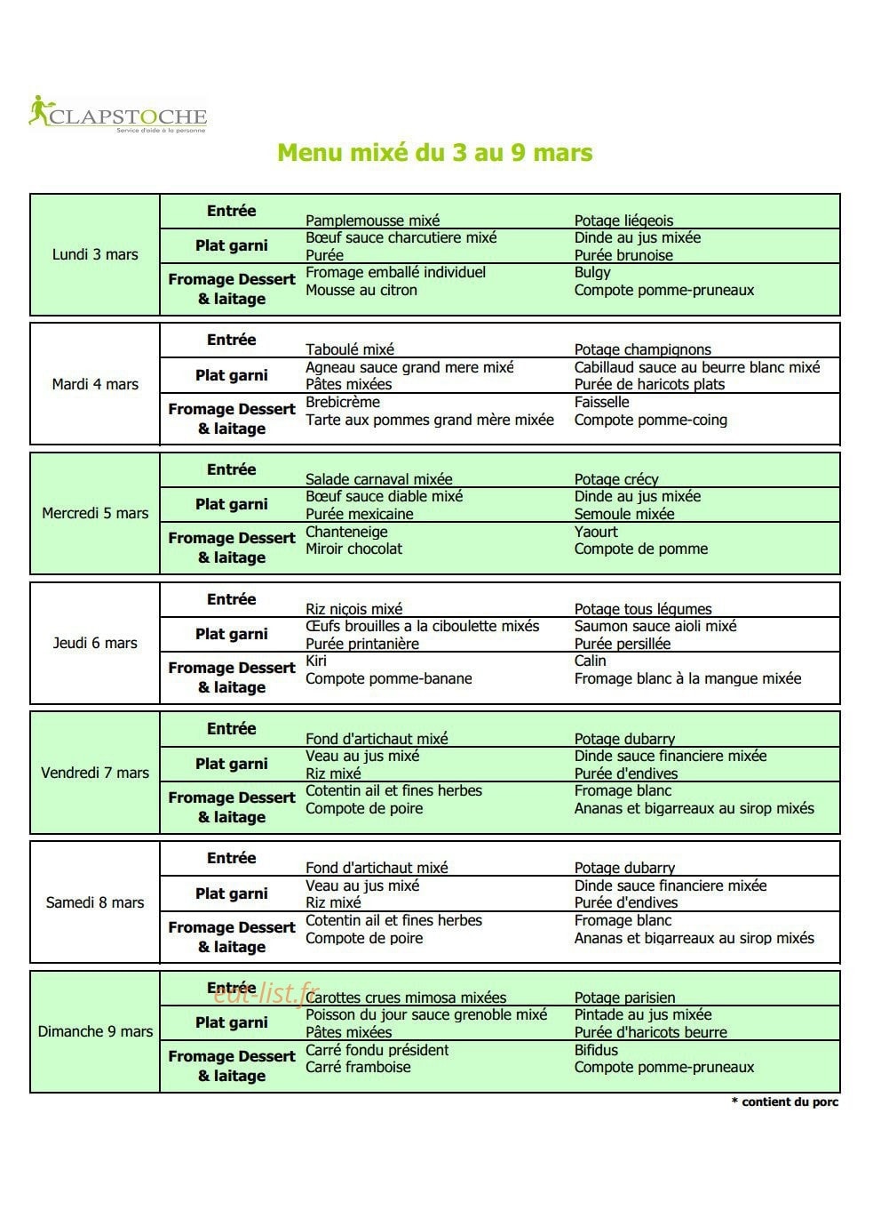 Clapstoche — carte page 18