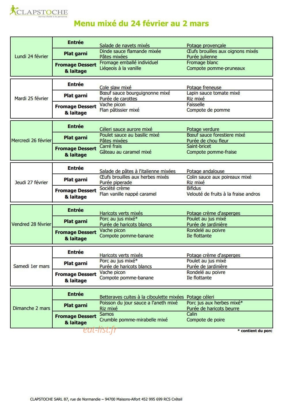 Clapstoche — carte page 17