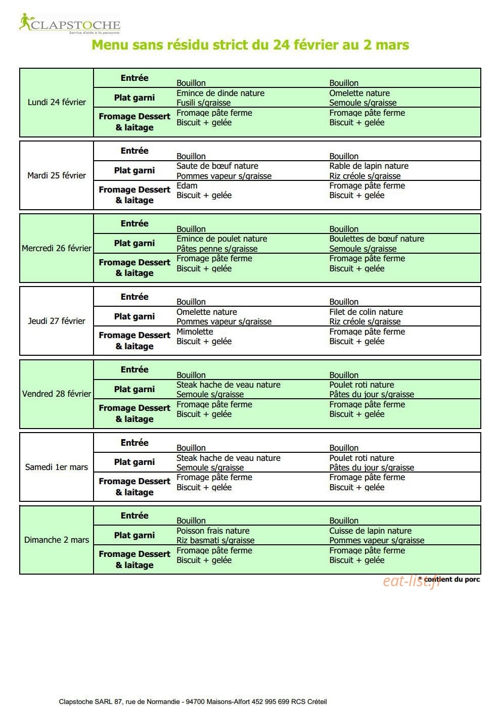 Clapstoche — carte page 14