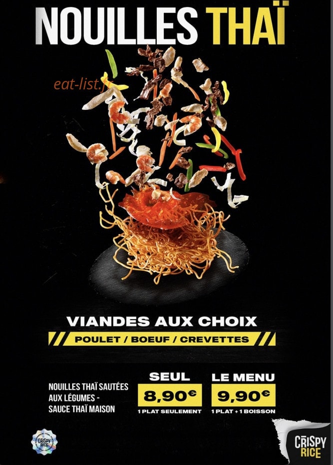 Crispy Rice — carte page 1