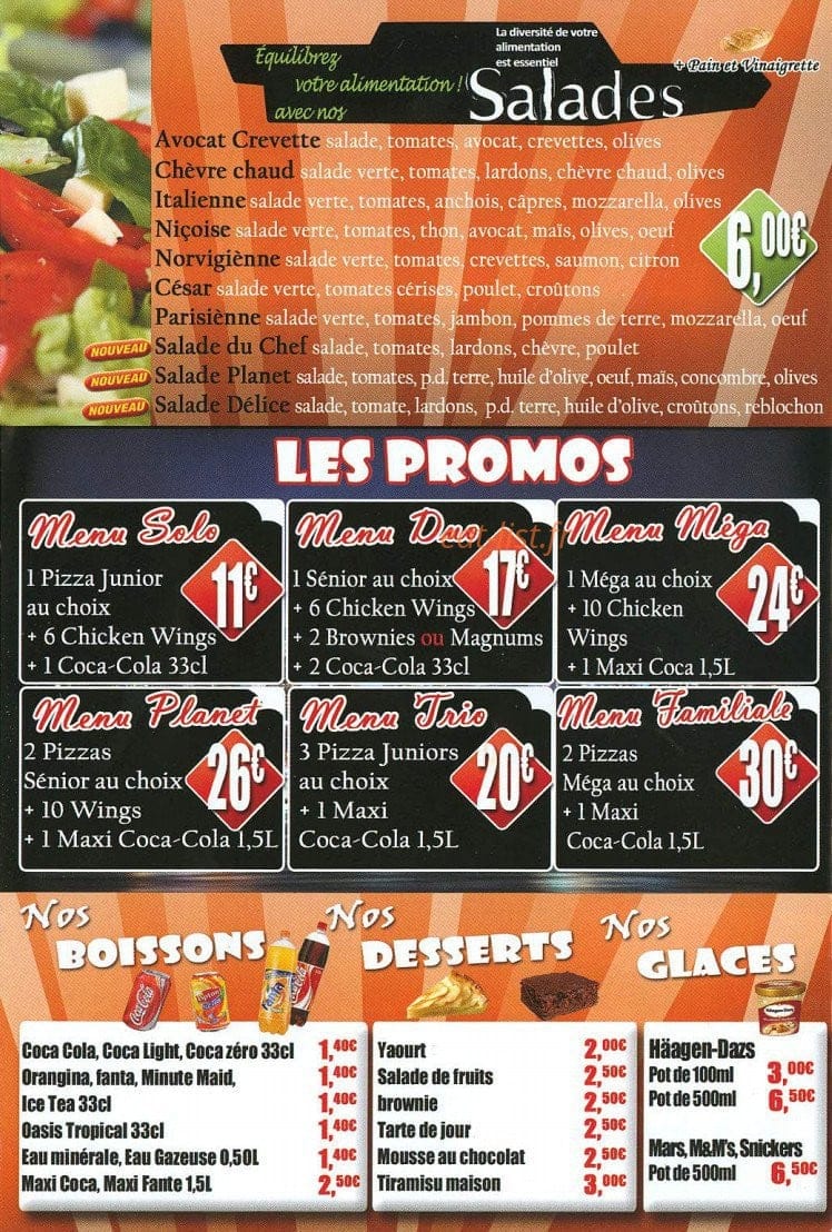 Délice Pizza — carte page 5