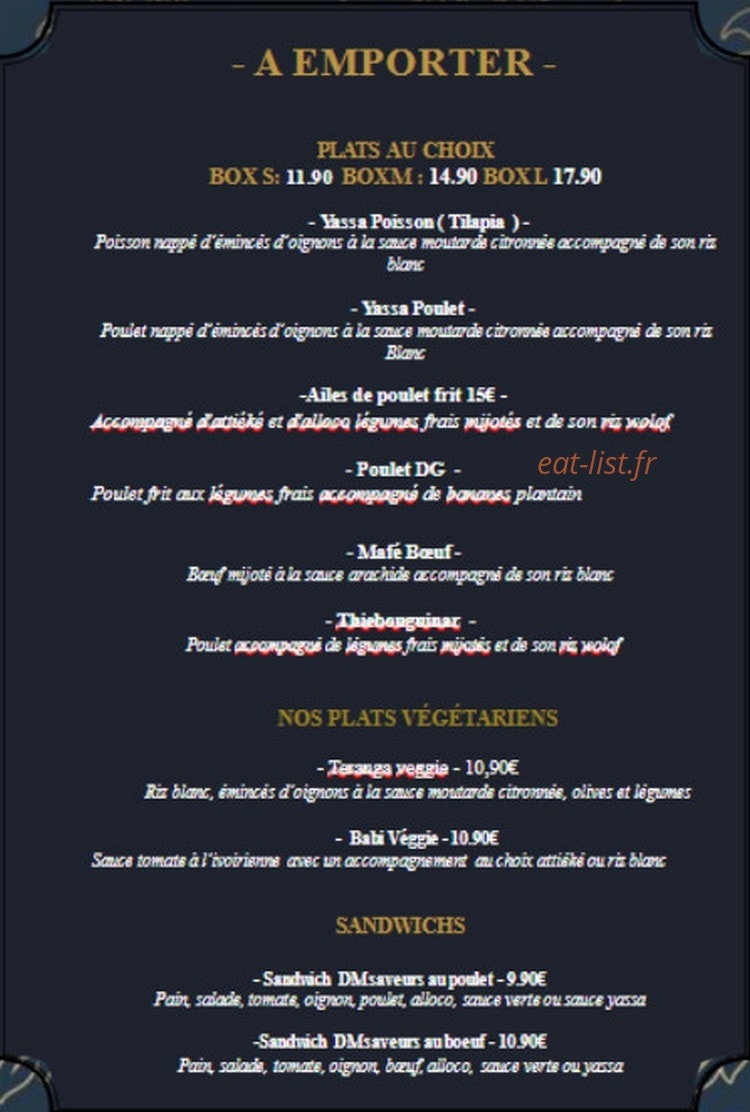 DM saveurs — carte page 8