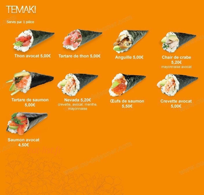 Kariya Sushi — carte page 5