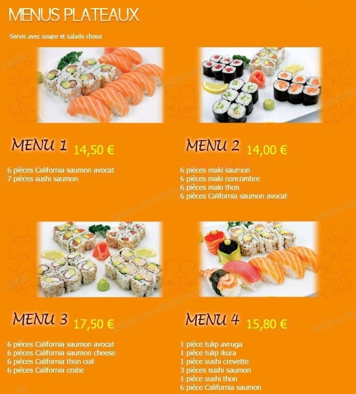 Kariya Sushi — carte page 18
