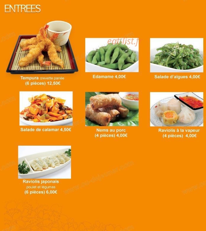 Kariya Sushi — carte page 1