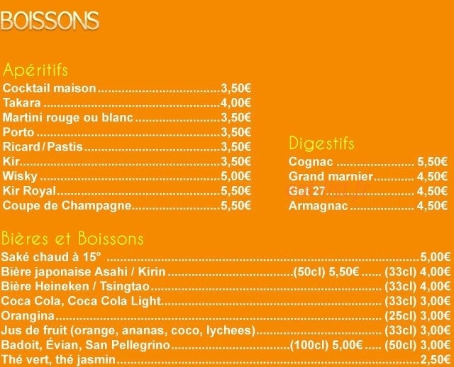 Kariya Sushi — carte page 25