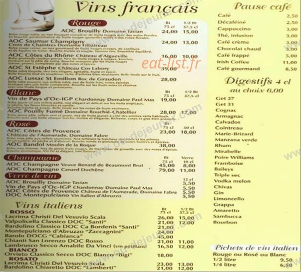 La Diva — carte page 3
