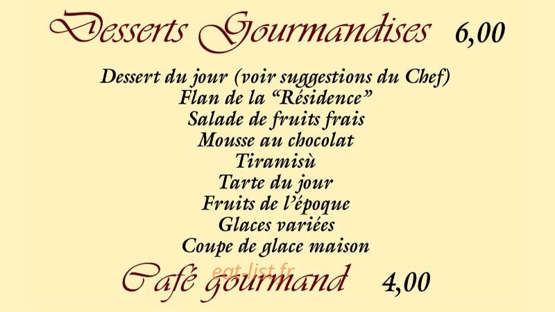 La Résidence — carte page 7