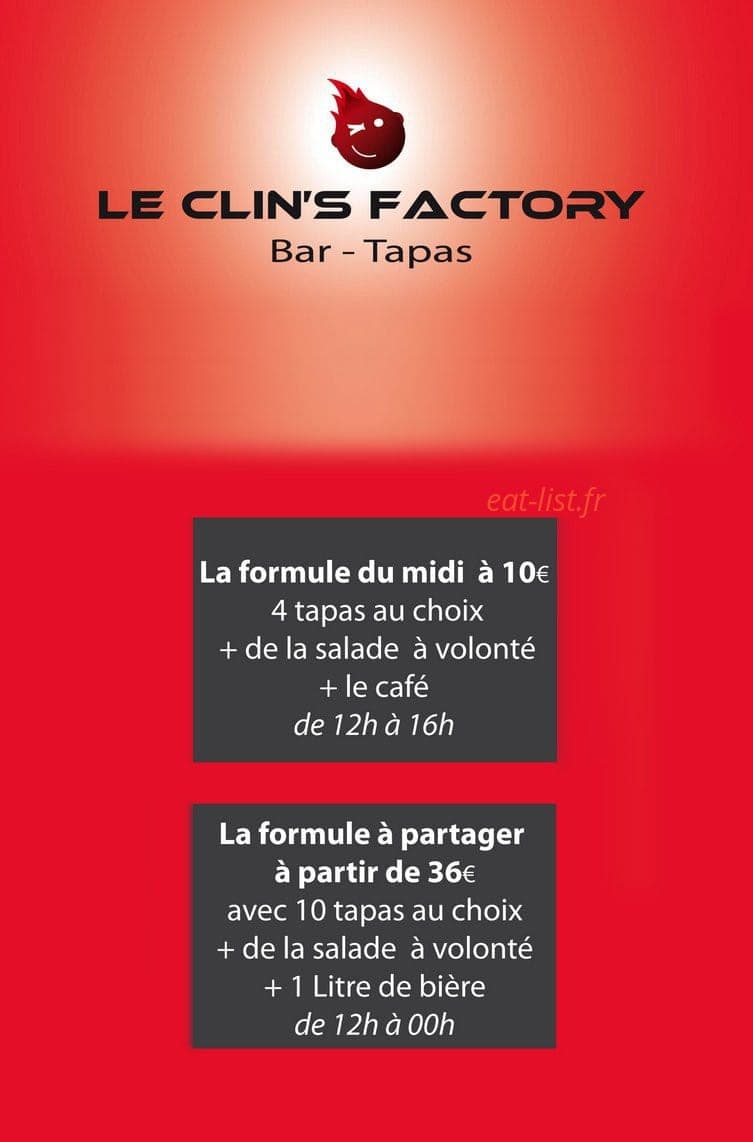 Le Clin's Factory — carte page 1