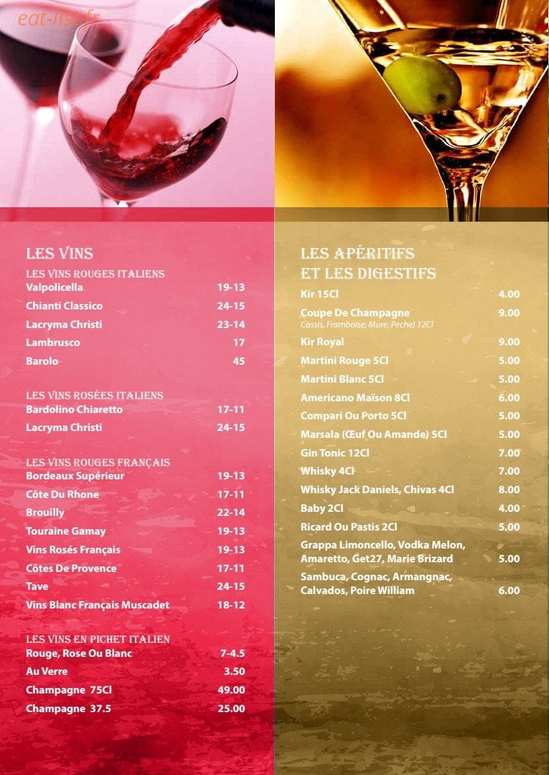 Pizza de Venise — carte page 6
