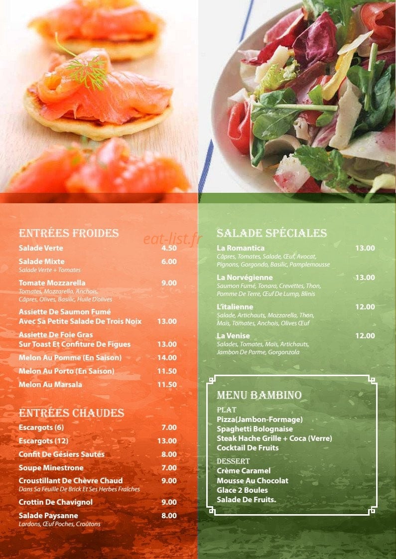 Pizza de Venise — carte page 2